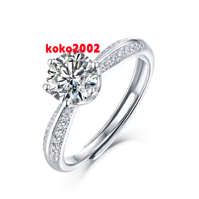 Luxury 925 Silver Moissanite Diamond Wedding Rings Fine Jewelry Moissanite Ring