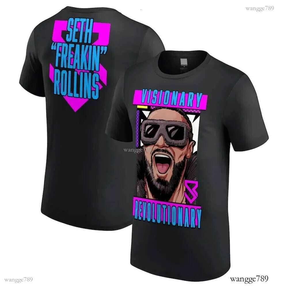 Men's T-Shirts Wrestling Men Seth Freakin Rollins Visionary Revolutionary T-Shirt Hot Selling New Summer Women Short Sleeve Tops Children H25307