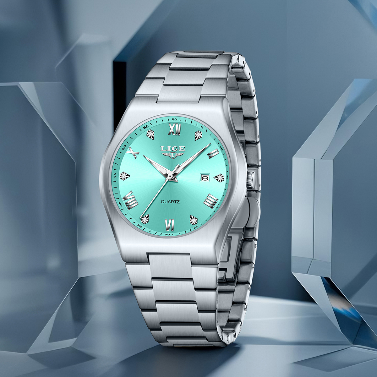 LIGE Men's Quartz Watch Simple Fashion Big Brand Watch Business Waterproof Watch Holiday Gift Teen Watch Student Watch Three-pin calendar movemen