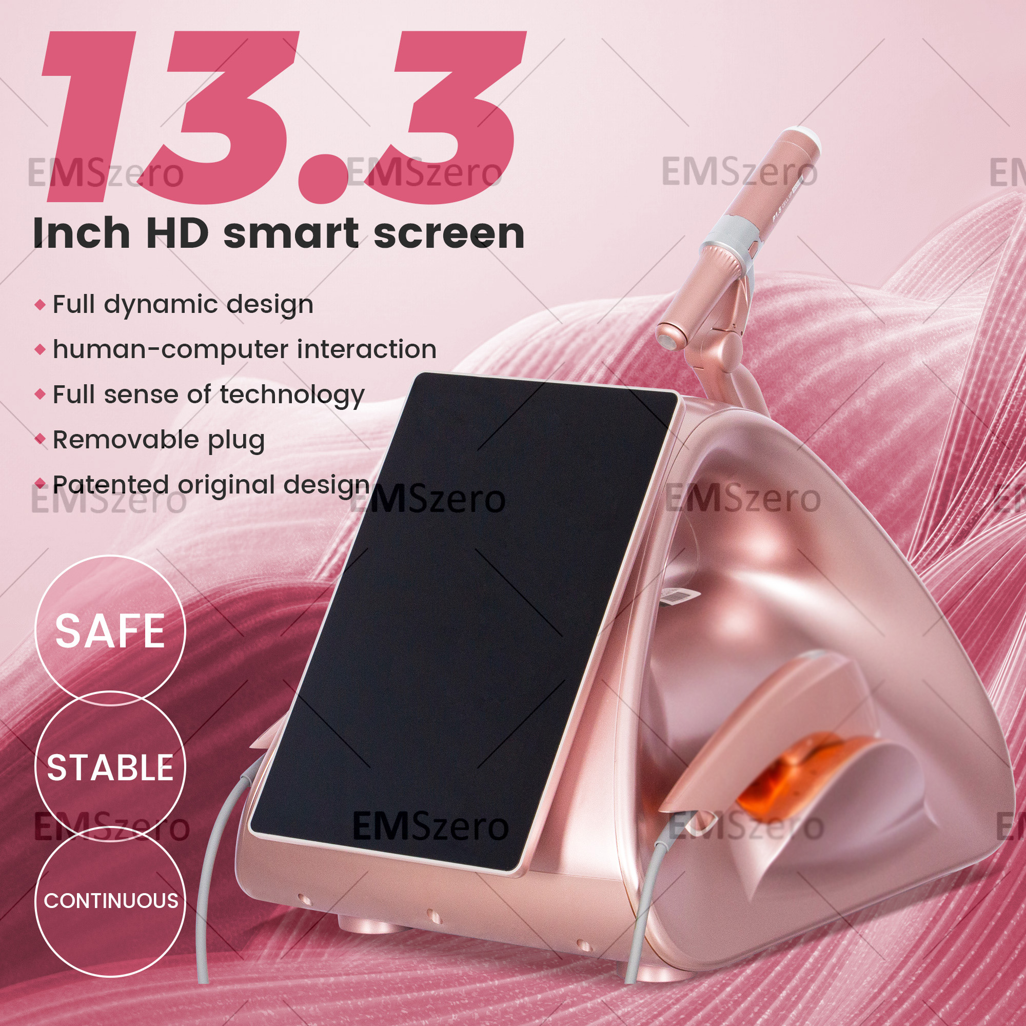 2025 portable 13.3-inch TT focusing lifting and firming professional equipment for facial and body skin tightening and lifting