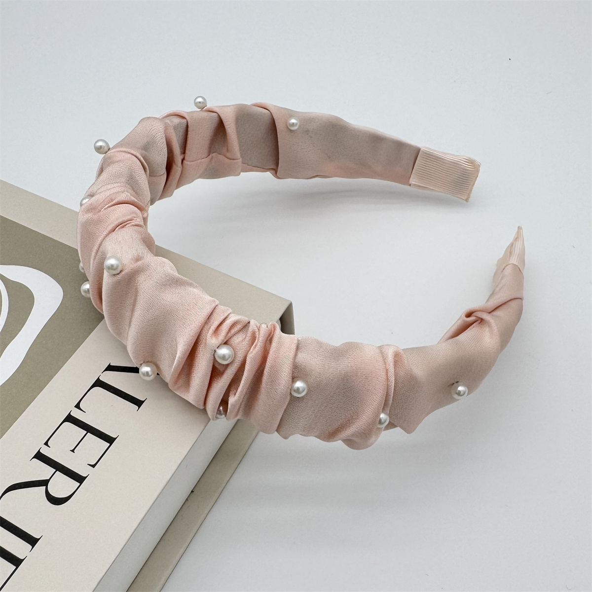 New pearl crushed hair summer multi-color small fresh pleated hair accessories versatile out press hair headband female