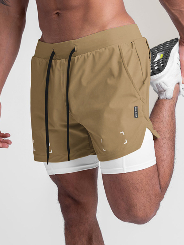 2025 Summer Running Shorts Men 2 in 1 Sports Jogging Fitness Training Quick Dry Mens Gym Sport fashion trend Short Pants