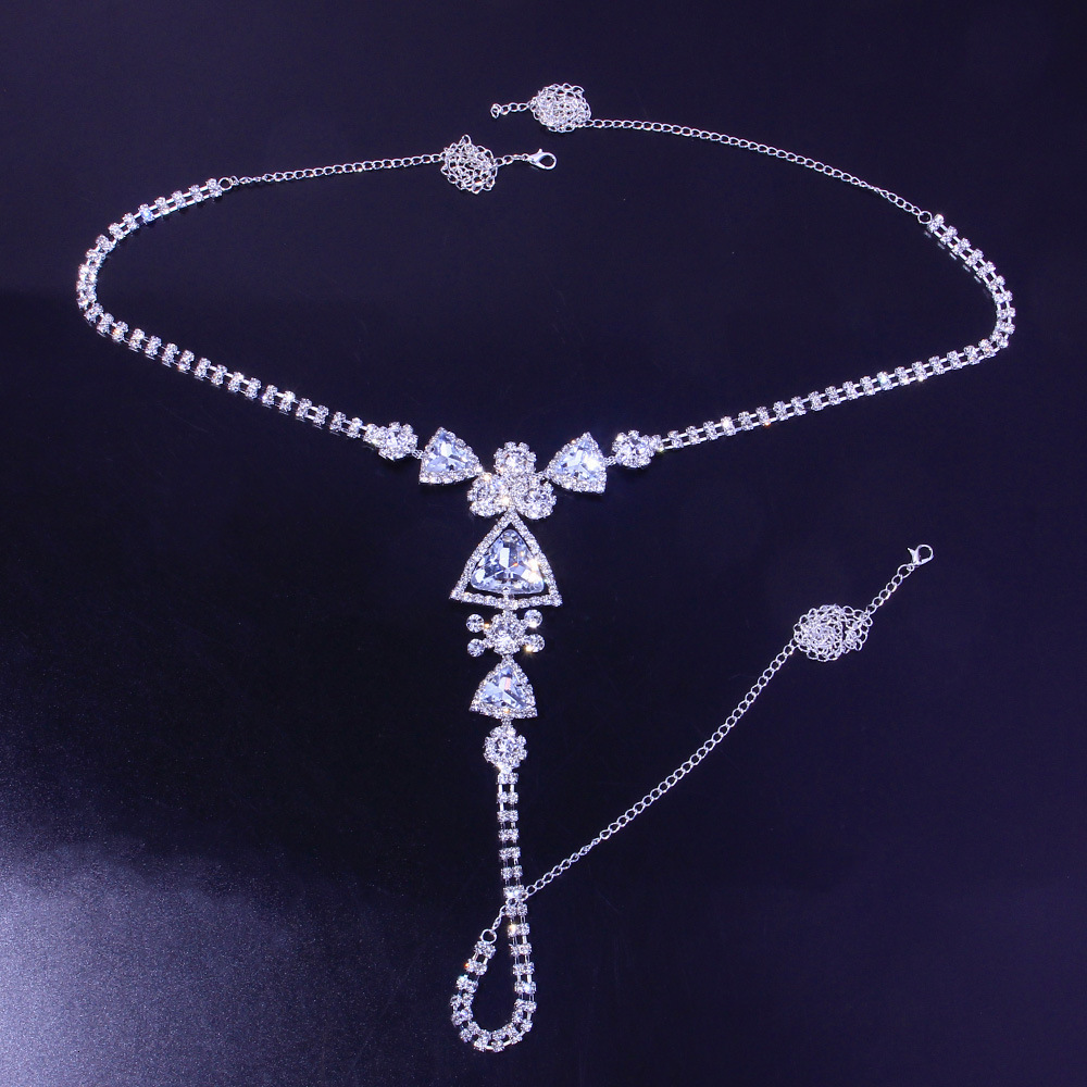 New Arrival Rhombus Iced out Moissanite Body Chain Club Stylish Sexy Thong Waist Chain