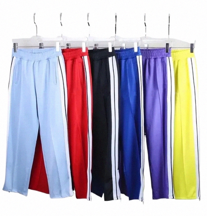 mens Pants Sports Pant Designers Tracksuits Suits Loose Coats Jackets Hoodies Sweatpants Rainbow Drawstring Zipper Trousers