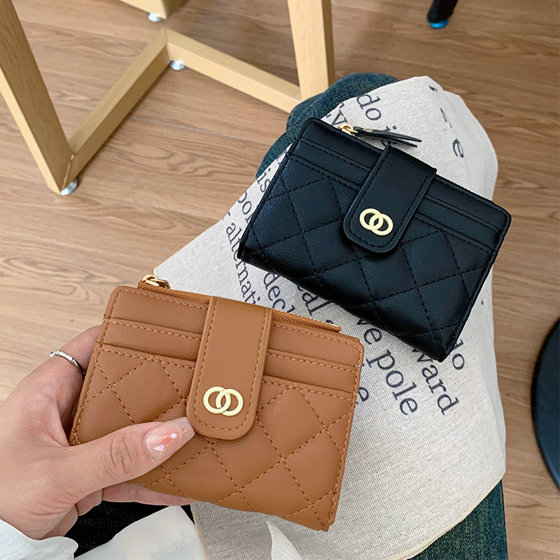 New Arrival luxury ladies short wallet multiple card slots coin purse multiple colors available free shipping