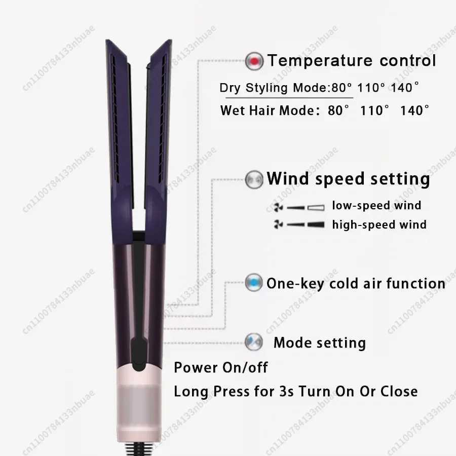 Professional Hair Straightener Dryer Combo Negative Ion Flat Iron with Adjustable Temperature for All Hair Typeshairstraightner XJ250721