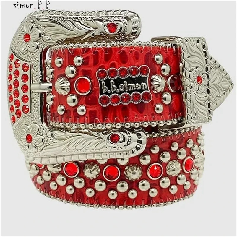 Classics Fashion Belts for Women Mens Bb Simon Rhinestone Belt with Bling Rhinestones As Gift 250717