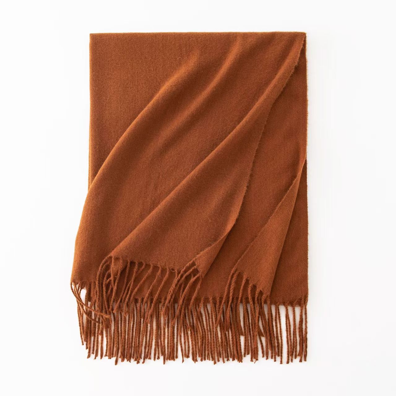 T1275 cashmere feel solid color scarf female cashmere spring atmosphere Korean style all-match medium and long shawl neck scarf