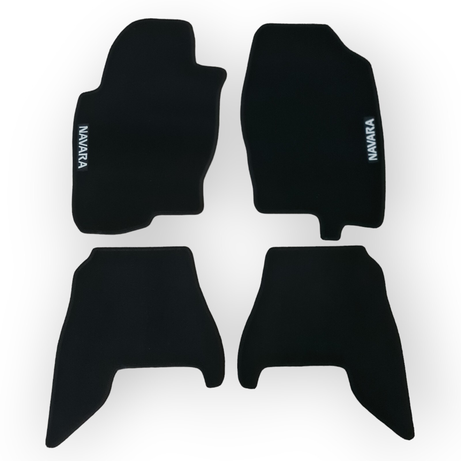 Car Floor Mats Velour For Nissan Navara Waterproof Black Carpet Auto Liners New