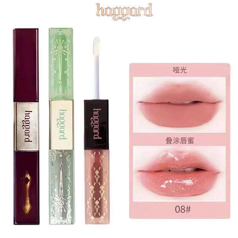 Haggard Double Head Glaze Matte Mist Dark Gothic Cream Non Staying Cup European American Lipstick Lip d X250721 X250721 X250721