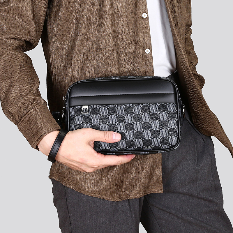 Fashionable Men's Printed Handbag Card Bag Luxury Designer Multifunctional Shoulder Luxury Bag Bag Mobile Phone Bag Men's Handbag Essential 