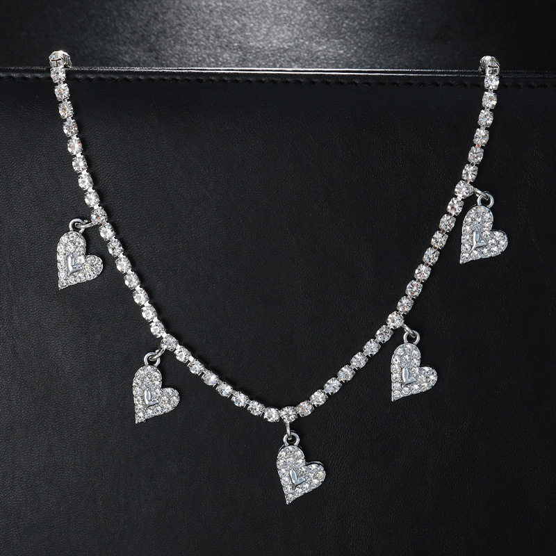 Bestseller Waist Accessories Women's Stylish Minimalist Heart Shaped Iced out Moissanite Diamond Waist Chain