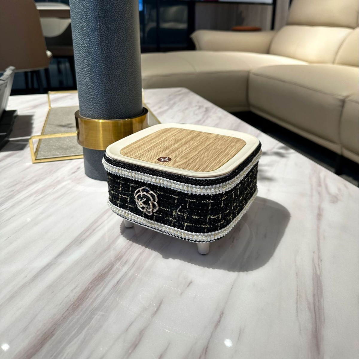 Luxury Desktop Storage Trash Can Grandma Desktop Storage Box Storage Organizer Storage Bin 250721