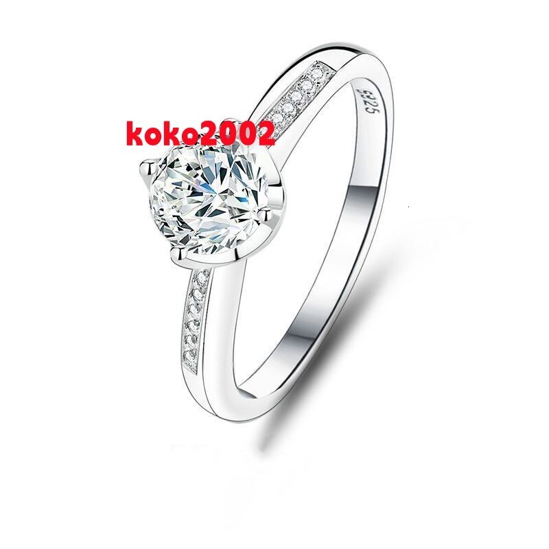 Factory Direct Sale 1Carat Real D Color Moissanite Ring for Women 925 Sterling Silver Fine Jewelry for Women