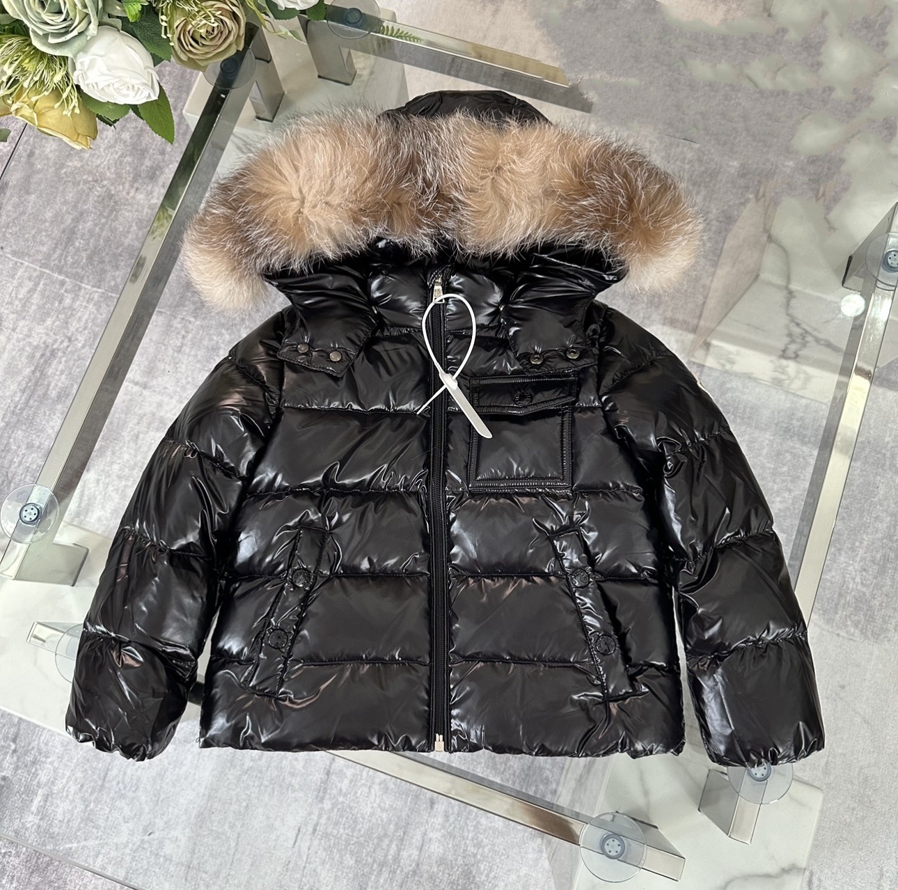 kids designer clothes hoodies kid down coat hood luxury baby hooded coats 100 goose down Real Big Wolf Fur School uniform skiing Winter Outerwear Parkas child jacket C