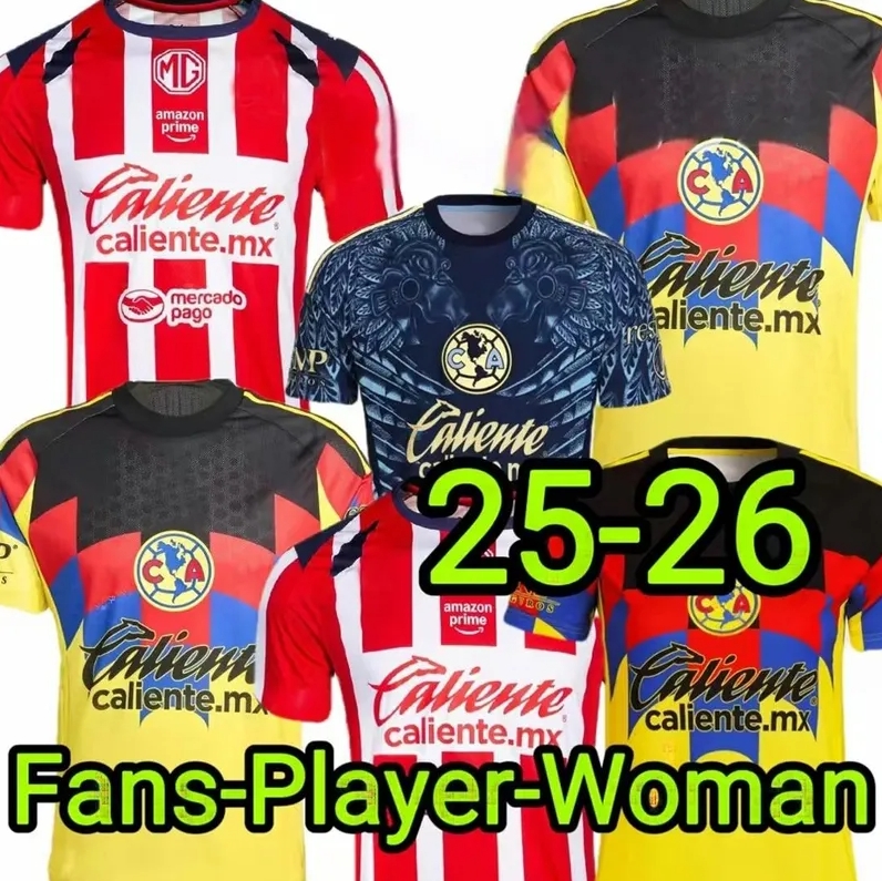 size S-4XL 2024 2025 2026 Liga MX Club America Soccer Jerseys R.MARTiNEZ GIOVANI home away 3rd training vest 24 25 26 Chivas football men women kids shirt fans
