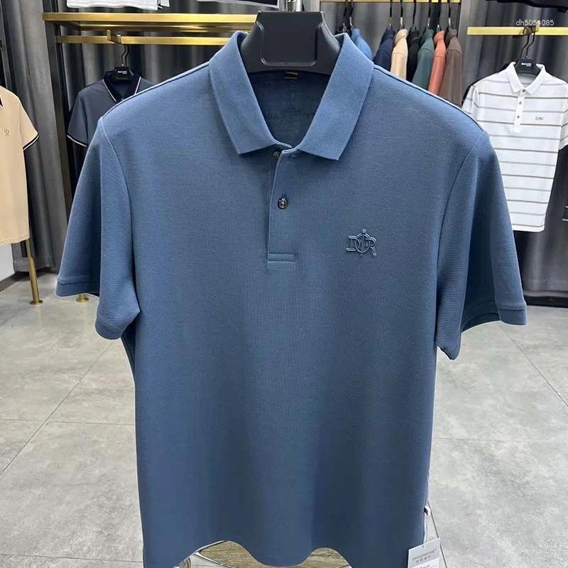 Mens Polos High End Cotton Short Sleeve T-shirt Lapel Top 2025 Summer Designer Brand Embroidery Fashion Casual Polo Shirt