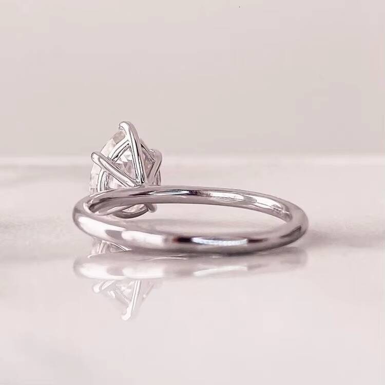 XingGuang Wholesale High Quality VVS 3ct Moissanite Diamond Pear Cut Jewelry 14k 18k Gold Engagement Wedding Ring for Women