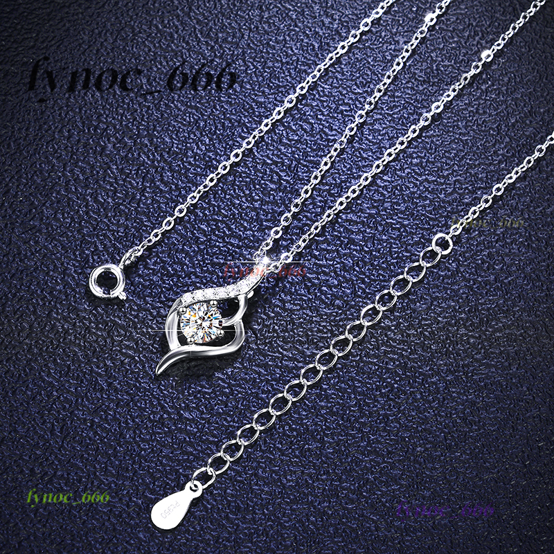 Fast Delivery S925 Silver Necklace MoissanitePedant Moissanite Jewelry Necklace for Women