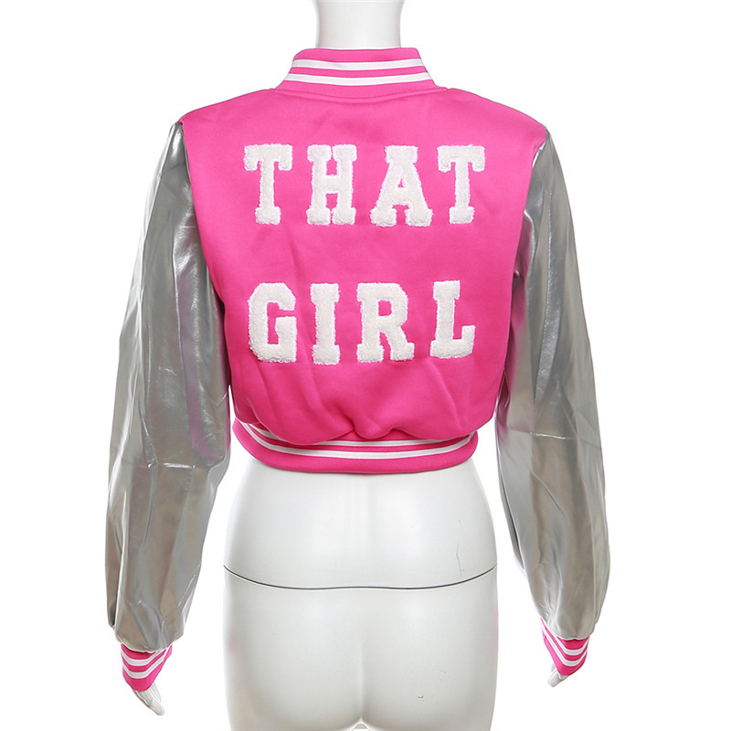 Free shipping designer coat for women Fashionable and minimalist letter printed cardigan with zipper and slim fit jacket