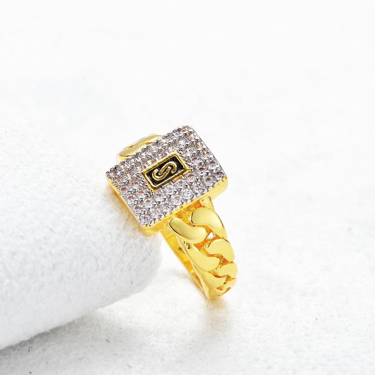 Monaco Shiny Ice Cuba 5A Zircon Ring for Men and Women Hip Hop Rock Fashion Rock 250717