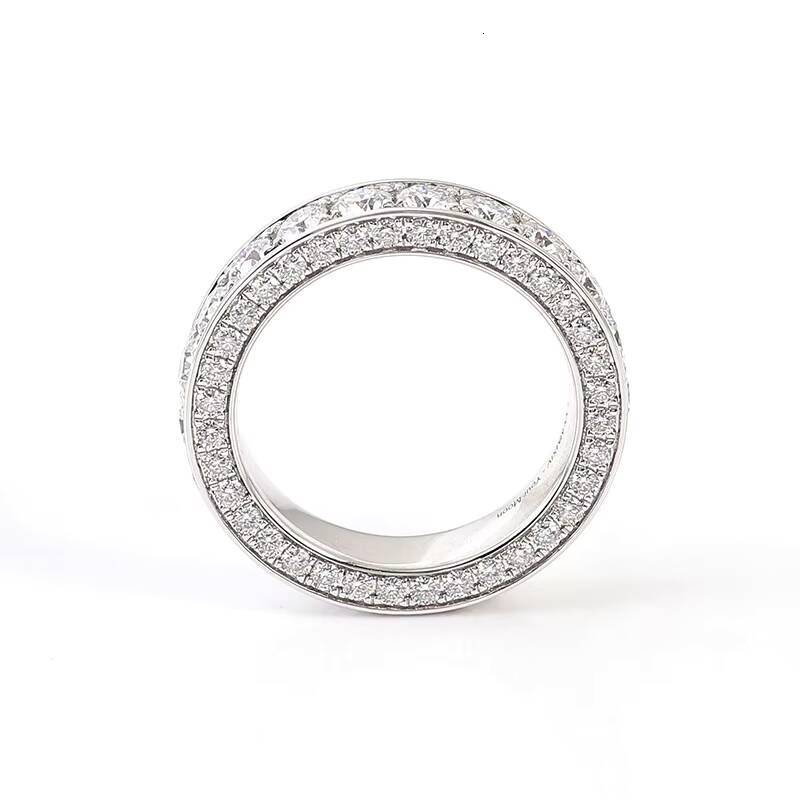 Wholesale 925 Sterling Silver Luxury Moissanite Ring for Men VVS Grade Mens Ring