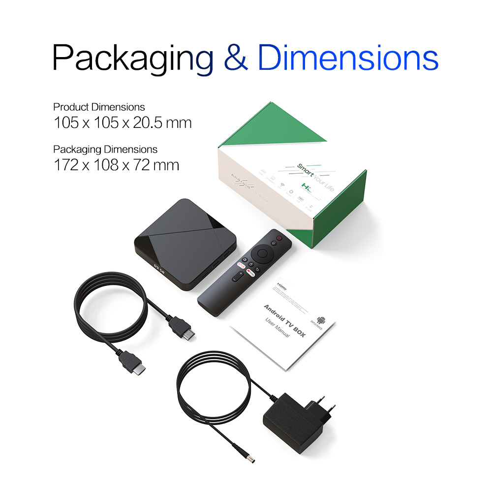 New Tanix TX5 Android 14 Smart TV box Amlogic S905Y5 4GB 64GB 2.4G/5G Dual Wifi 6 AV1 BT Set Top Box Media player