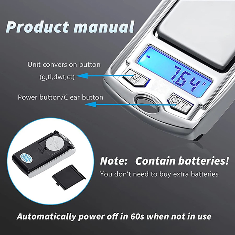 Mini Precision Digital Scales For Silver Coin Gold Diamond Jewelry Weight Balance Car Key Design Weights Electronic Scales 200g/0.01g
