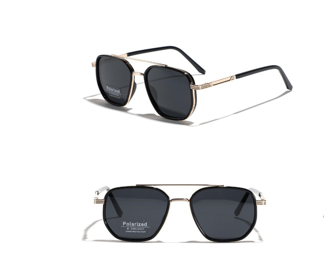 Designer Sunglasses For Women Men Metal Oversize Square Frame Sunglasses TR90 Polarizing Sunglasses Unisex