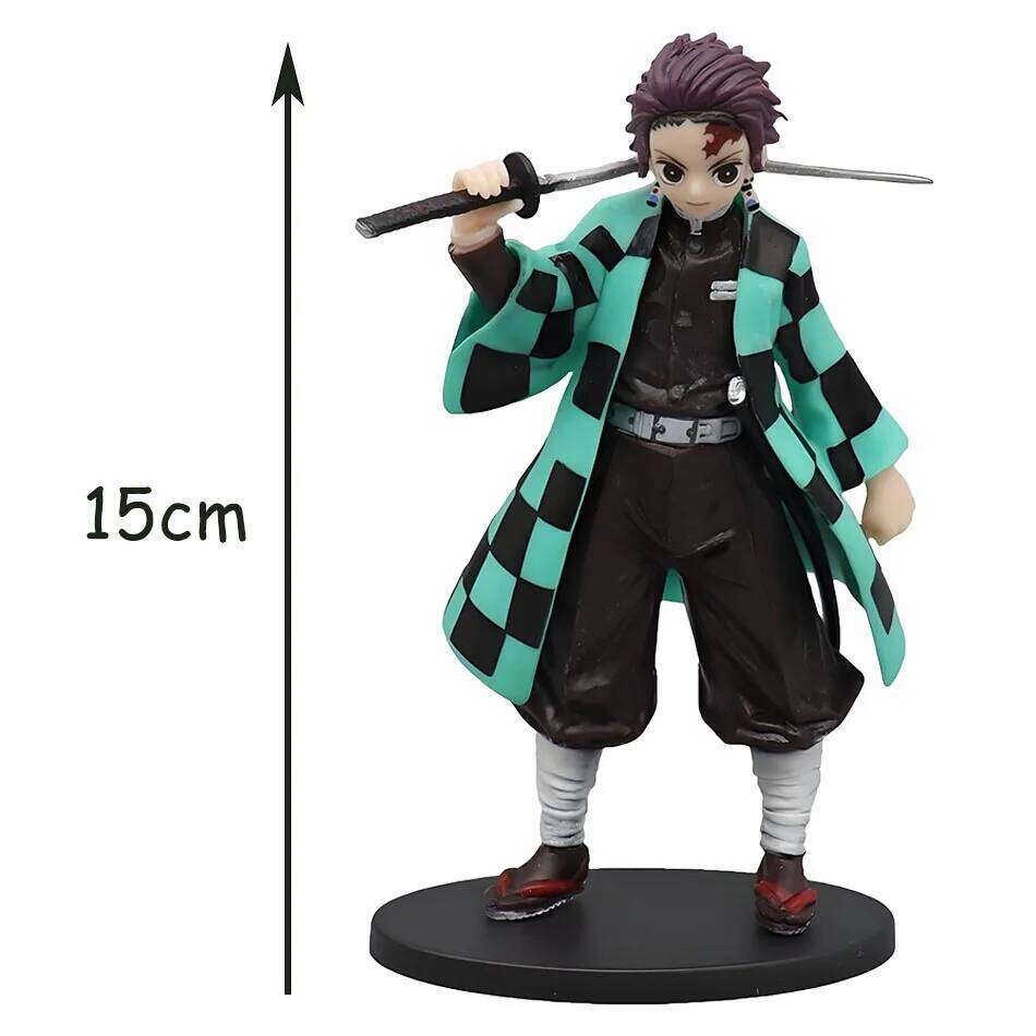 Anime Demon Slayer Kimetsu no Yaiba Kamado Tanjirou Action Figure Agatsuma Zenitsu Nezuko Warrior PVC Model Toys