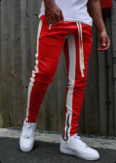Casual Pants Men Hip Hop Skinny Trousers Track Bottom Sweatpants Streetwear Man Pant Side Stripe Fashion Mens Joggers Pants LJ201217