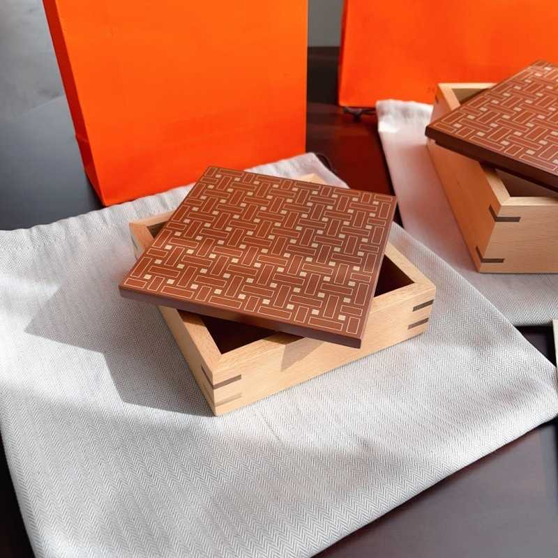 High Version Storage Box Mosaic Scarf Accessories Storage Box Orange Packaging Gift Box Bag