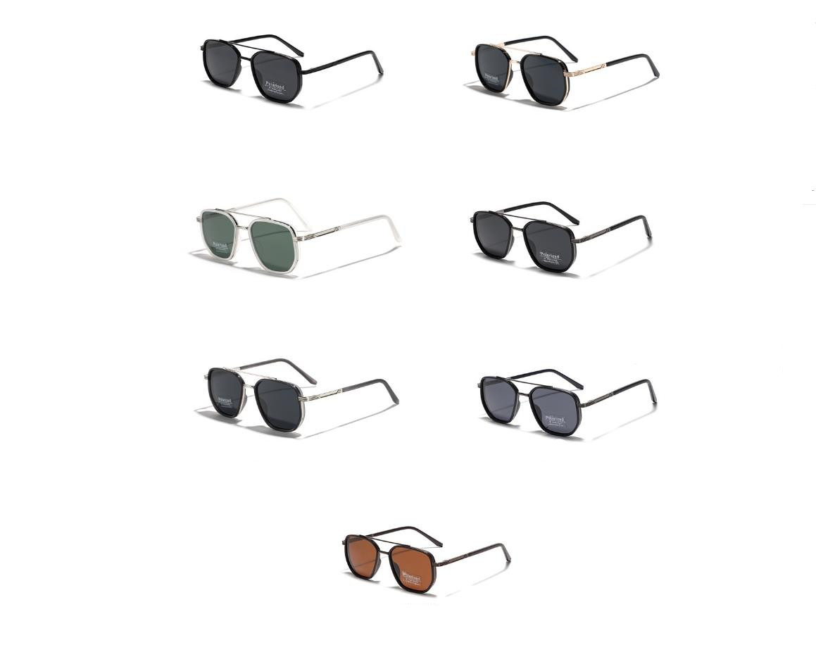 Designer Sunglasses For Women Men Metal Oversize Square Frame Sunglasses TR90 Polarizing Sunglasses Unisex
