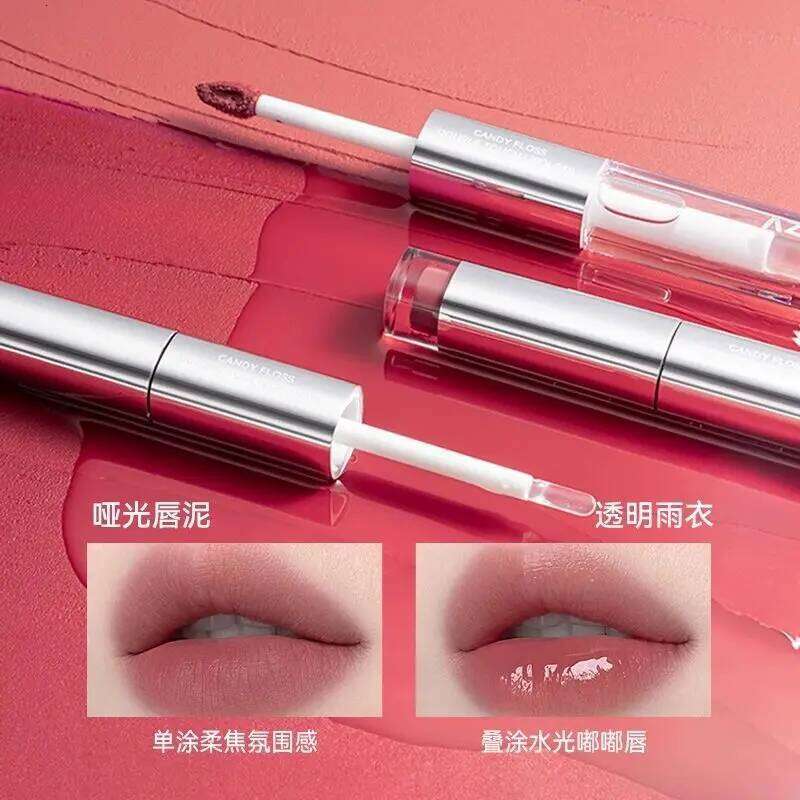 AZTK Double Headed Mirror Two in One Lipstick with Water Matte Lip Gloss Oil ltifunctional Long-lasting Makeup X250721 X250721 X25072