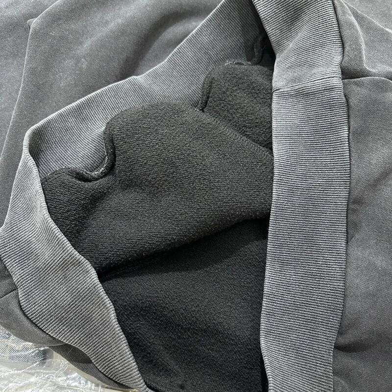 hoodie Men's Tide Dark Deconstructed Splicing Velvet Hoodies Spring Autumn Winter New Trendy Vintage Casual Chic Sweatshirt jacket