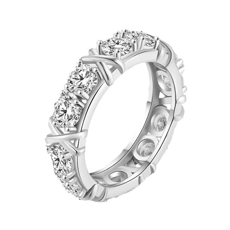 Fashion Interwoven Moissanite Rings Womens Wedding Engagement Rings Romantic Valentines Day Anniversary Gift Jewelry