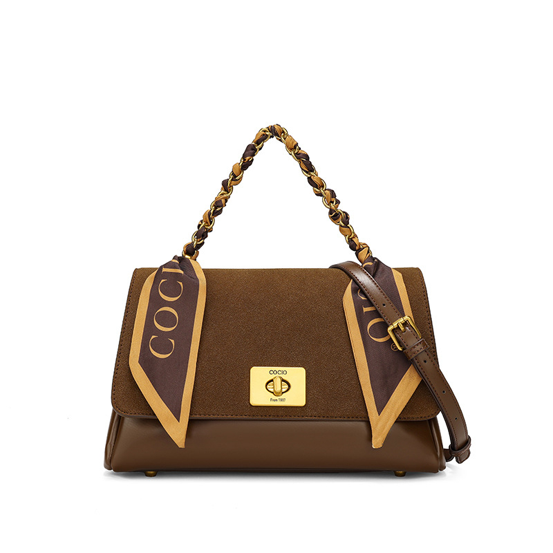 COCIO designer Classic matte leather retro versatile fashion handbag shoulder crossbody luxurious and comfortable square bag dh4420146 Z1