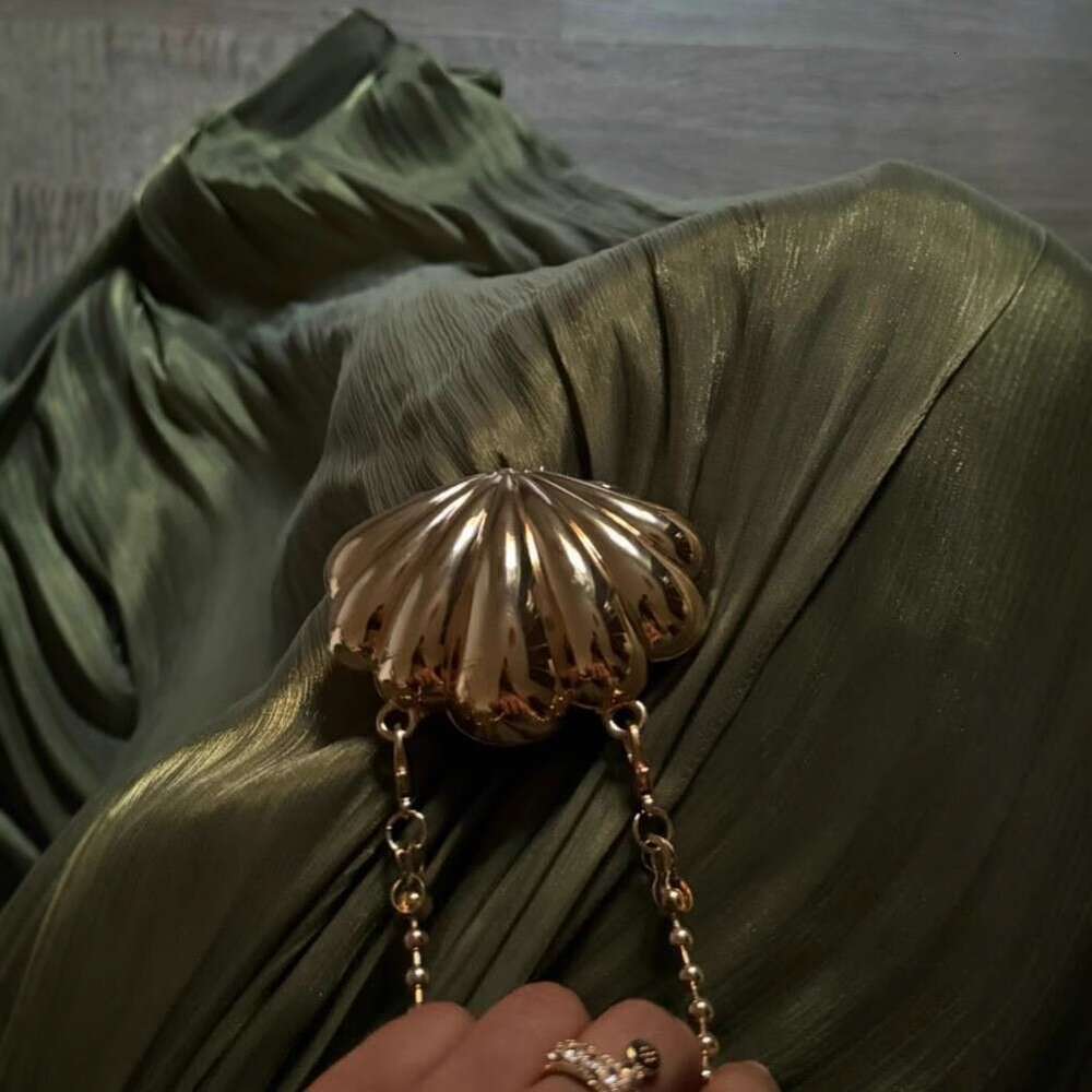 Autumn Winter Cross-Border European and American Middle East Foreign Trade Women's Clothing Pleated Ribbon Shiny Evening Dress