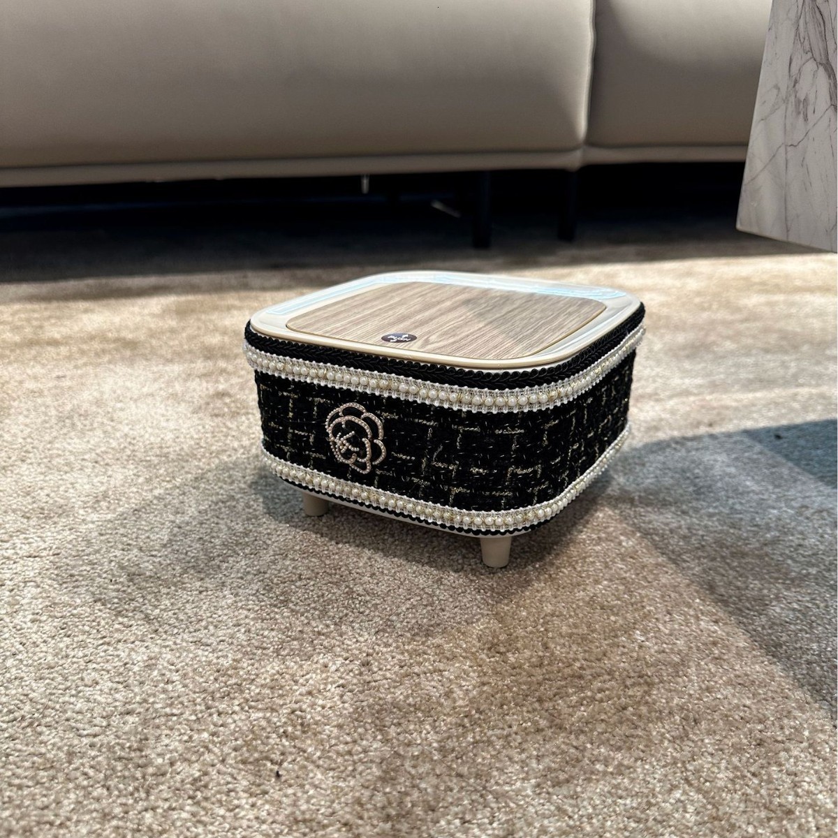 Luxury Desktop Storage Trash Can Grandma Desktop Storage Box Storage Organizer Storage Bin 250721