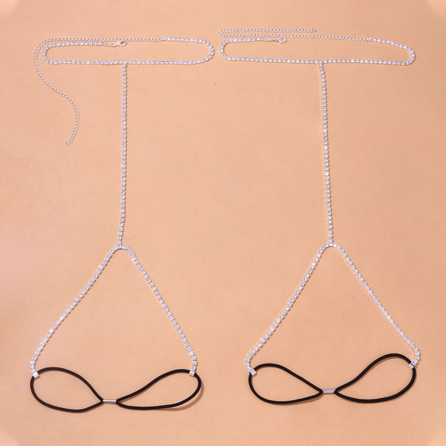 Simple Sexy Iced out VVS Moissanite Bling Bling Leg Chain Double Row Thigh Chain Summer Bikini Body Jewelry