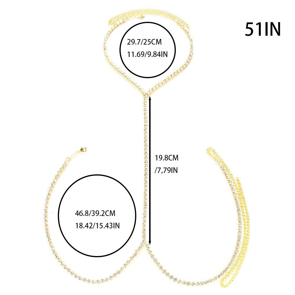 New Arrival Men's Body Chain Bling Bling Sexy Bikini Iced out Moissanite Chest Chain Waist Chain for Women