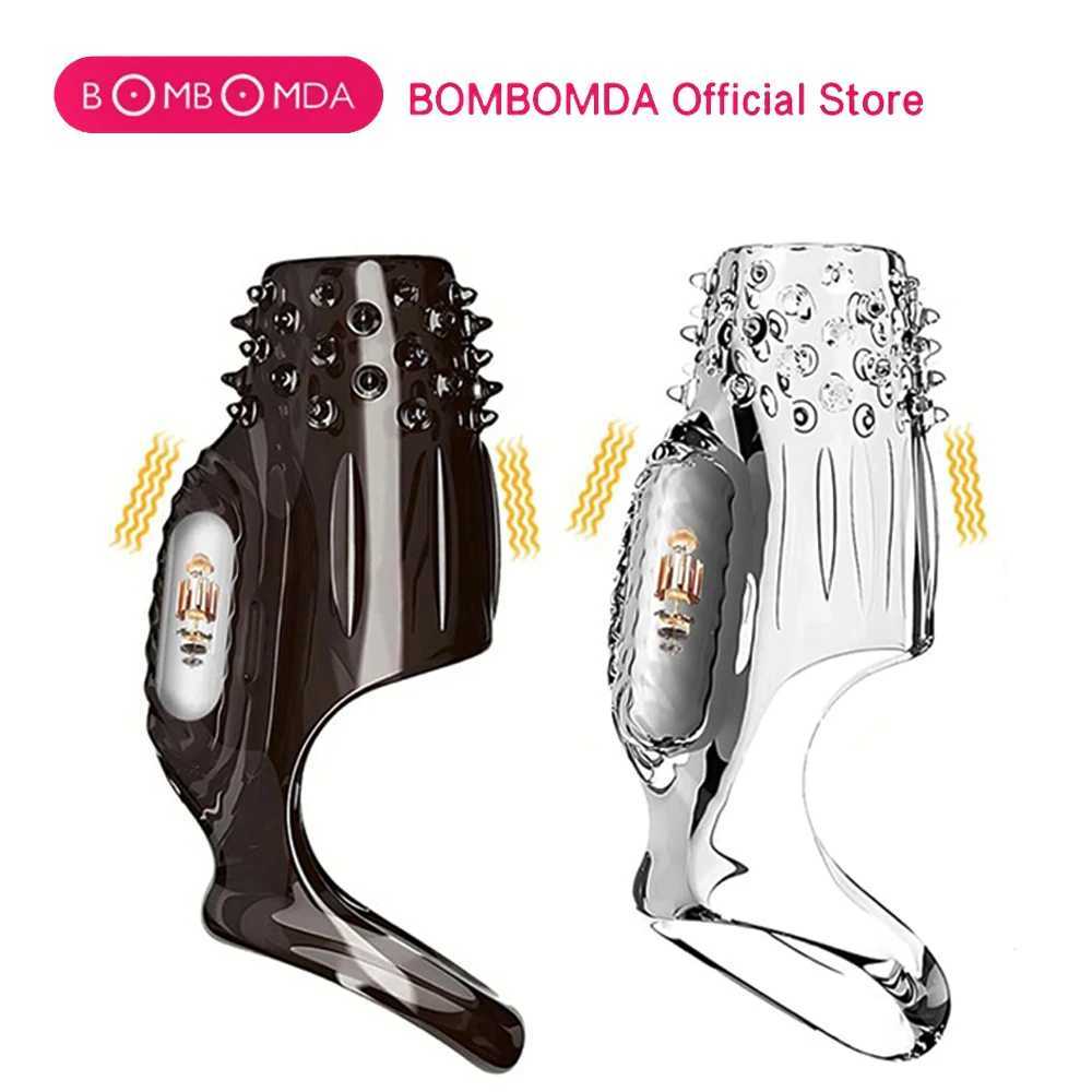 Penis Sleeve Extensions Condom Male Enlargement Delay Vibrators Clits Massager Cock Ring Vibrating Penis Cover Sex Toys For Men 250715