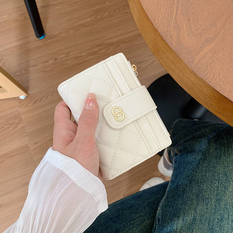 New design luxury ladies short wallet multiple card slots coin purse multiple colors available free shipping