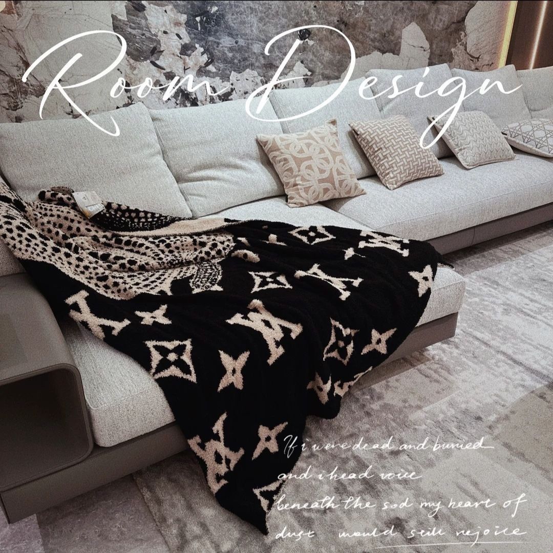 Bedroom Vintage Cover Blanket Living Room Nap Cover Blanket Light Luxury Blanket Sofa Blanket Premium Feeling Blanket