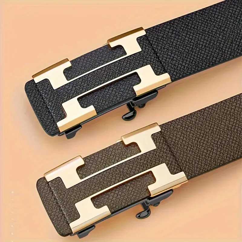 2025 NEW automatic buckle belts buttoned non-porous belts business belts fashionable young and middle-aged belts. L250721