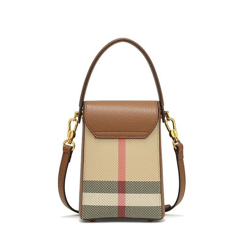 COCIO designer Brand Crossbody Bag New Checkered Phone Bag Simple and Versatile Handbag Simple and Elegant Comfortable Crossbody Bag