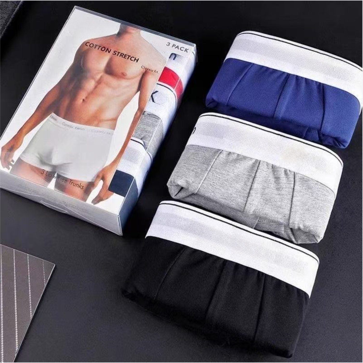 Men's Designer Underwear Pure Cotton Boxers American Fashion Brand Embroidery Letters Sports Breathable Sexy Boxer Briefs Underpants 3PCS Gift Box Packaging