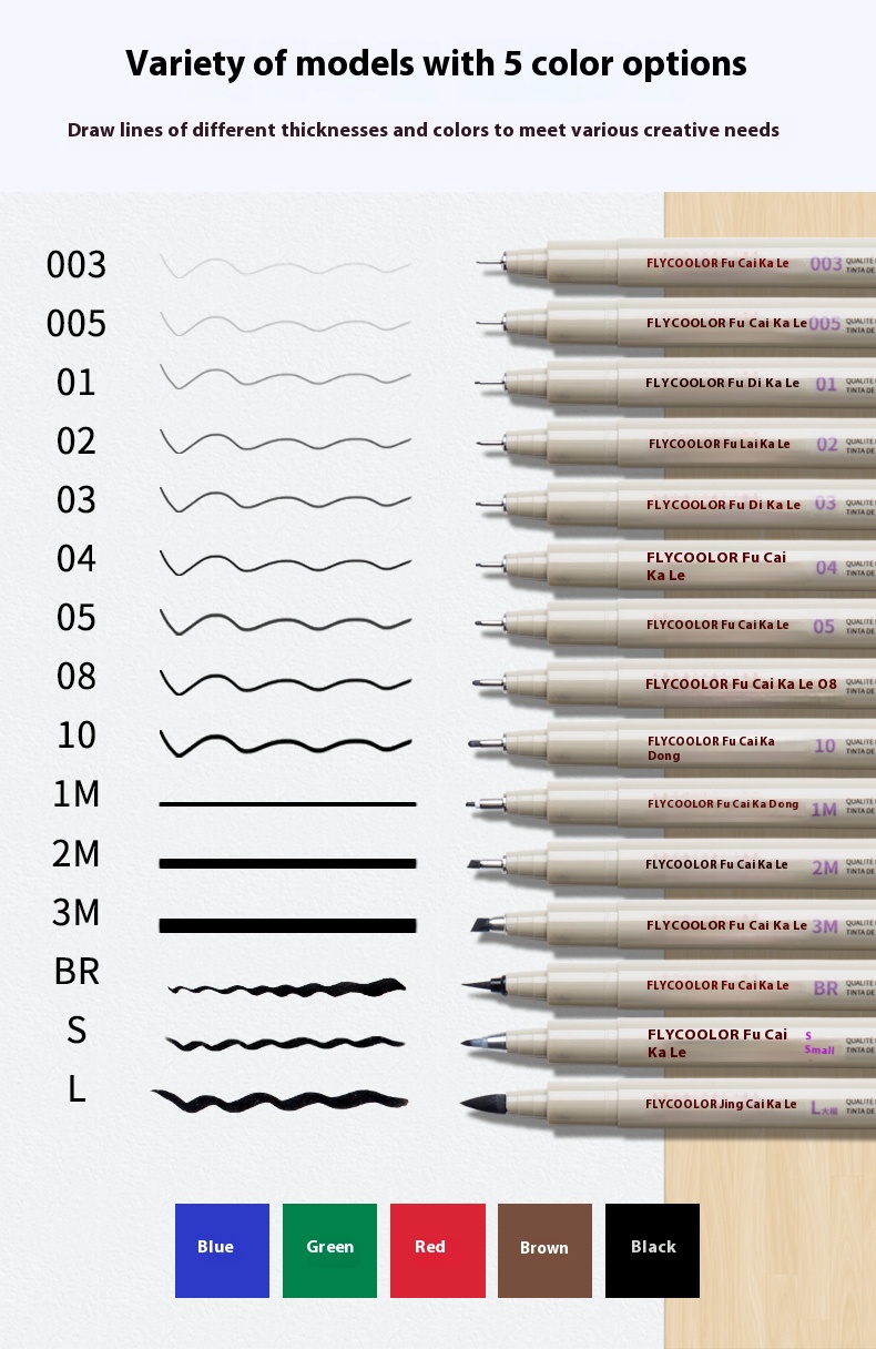 Ergonomic Fine Liner Pens by Fuleikale Ideal for Artistic Projects