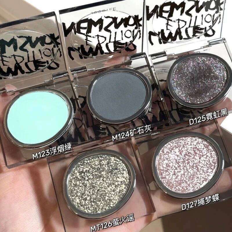 Joocyee Single Colour Eyeshadow Matte Glossy Highlighter Blue Highlight Blush Palette Iluminadoras Glitter Powder X250721
