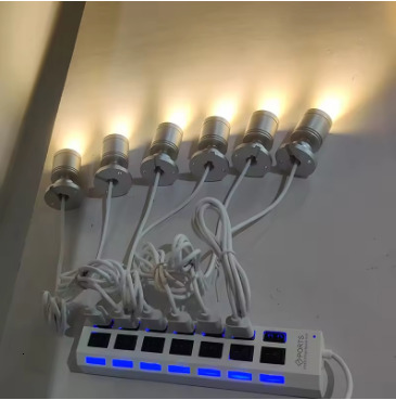 MINI Led Usb 5V Spot Light Draagbare Mini Spots Wijn Kast Keuken Sieraden Showcase Lamp Verlichting Kit Met Schakelaar 1W 3W